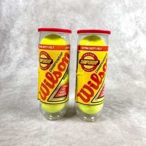 Vintage Wilson Extra Duty Felt Tennis Balls for Hard Court NEW SEALED Set of 6